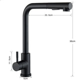 Matte Black Kitchen Faucet Pull Out Kitchen Sink Water Taps Dual Way Sprayer Mixer Tap 360 Rotation Cranes Deck Mounted