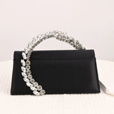 Luxury Diamond Evening Bag Clutch Satin Women Designer Handbags Crystal Silk Shoulder Crossbody Bags for Women Wedding Box Bag