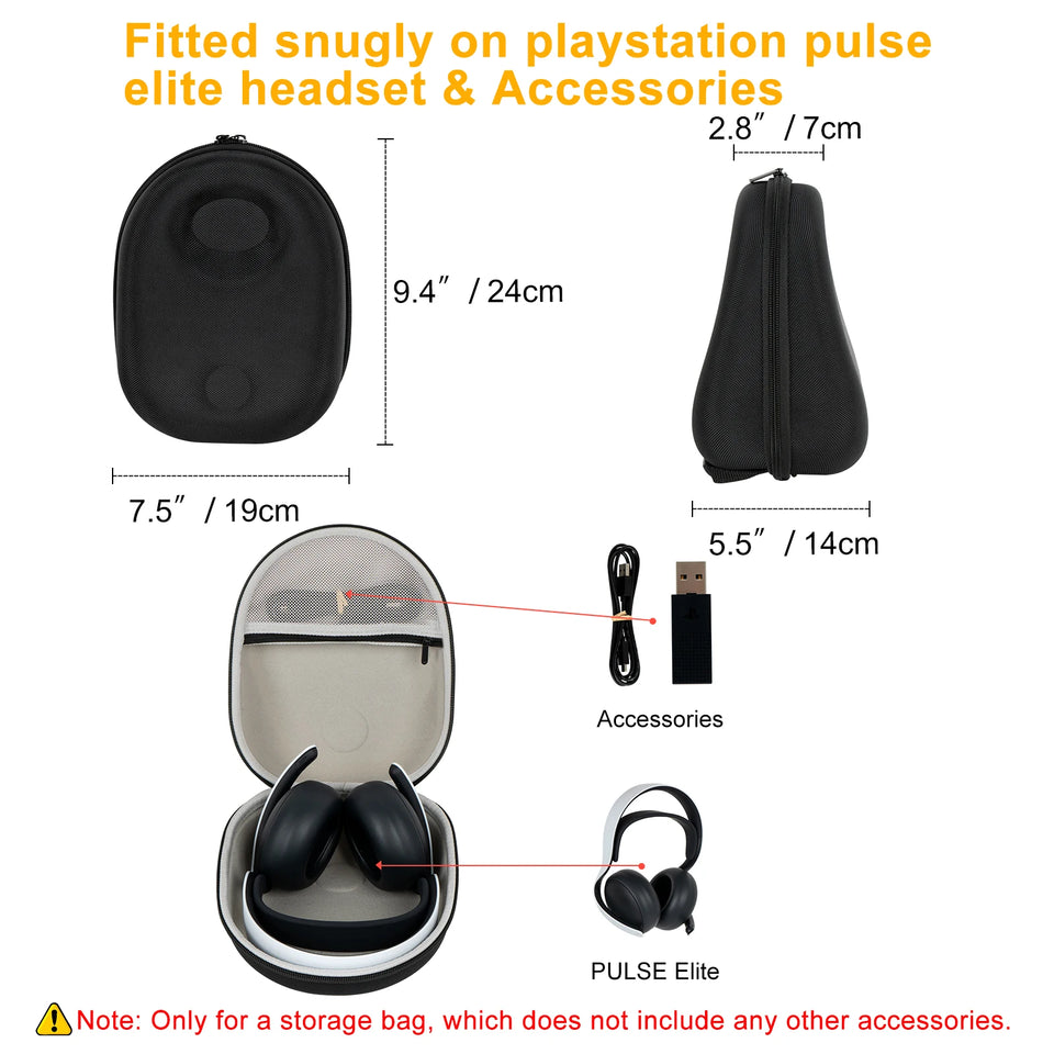EVA Hard Storage Bag Carrying Case for Playstation PS PULSE Elite Wireless Headset Travel Box for PS PULSE Elite Accessories