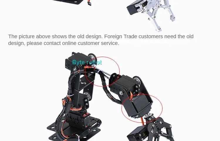 Robotic Arm Kit 6 Dof Programming Robotic Arm DIY kit for Arduino Raspberry Pi Robot For UNO/ESP32 Open Source Code and Tutorial
