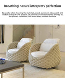 Outdoor Rattan Patio Furniture Set Cushioned Wicker Loveseat Garden Backyard Porch Sofa All Weather Durable