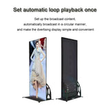Retail Store Showcase Led Poster Display Indoor Portable Advertising Standing Led Screen for Shopping Mall