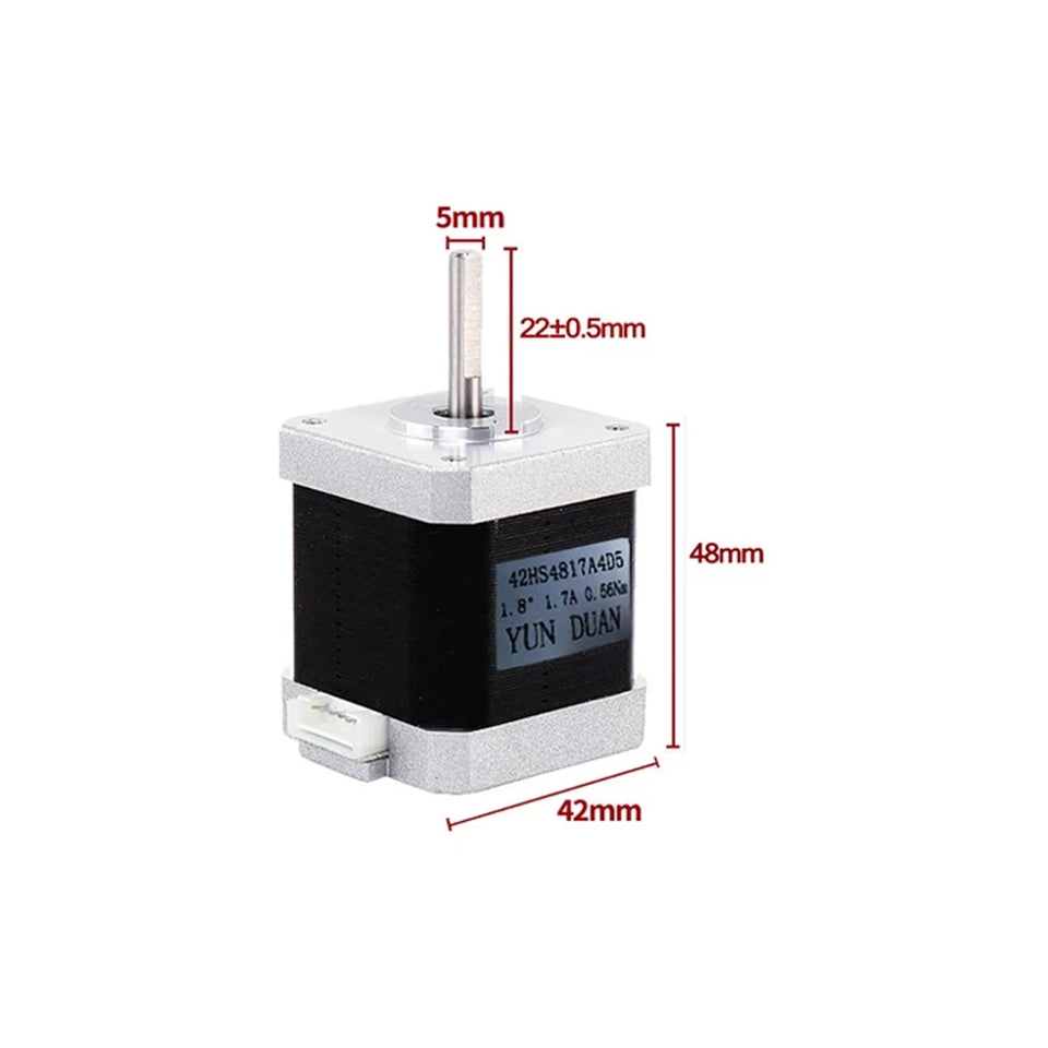 Nema17 Hybrid Open-loop Stepper Motor 2PH 34/40/48/60mm Length 4-Lead 0.28/0.42/0.56/7Nm for 3D Printer CNC Machine Tools Laser