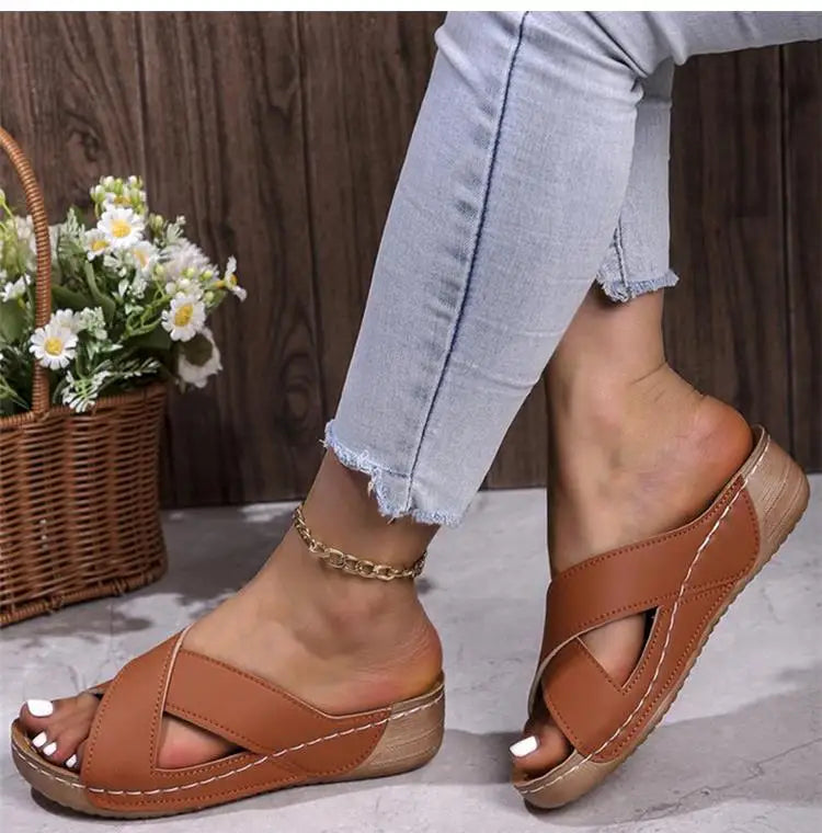 Sandals Shoes Women Summer Beach Women's Sandals Open Toe Women Shoe Non-Slip Walking Shoes Slides Footwear Female Slipper
