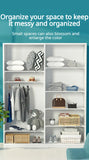Adjustable Closet Shelf Organizer, Extendable Storage Rack with Divider, Space Saving Shelf for Home Dormitory Wardrobe Cabinet