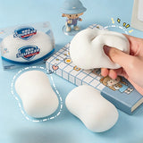 Soft White Soap Squishy Slime Toy Cube Stress Relief Decorative Home Room Square Slow Rebound Gift for Festivals