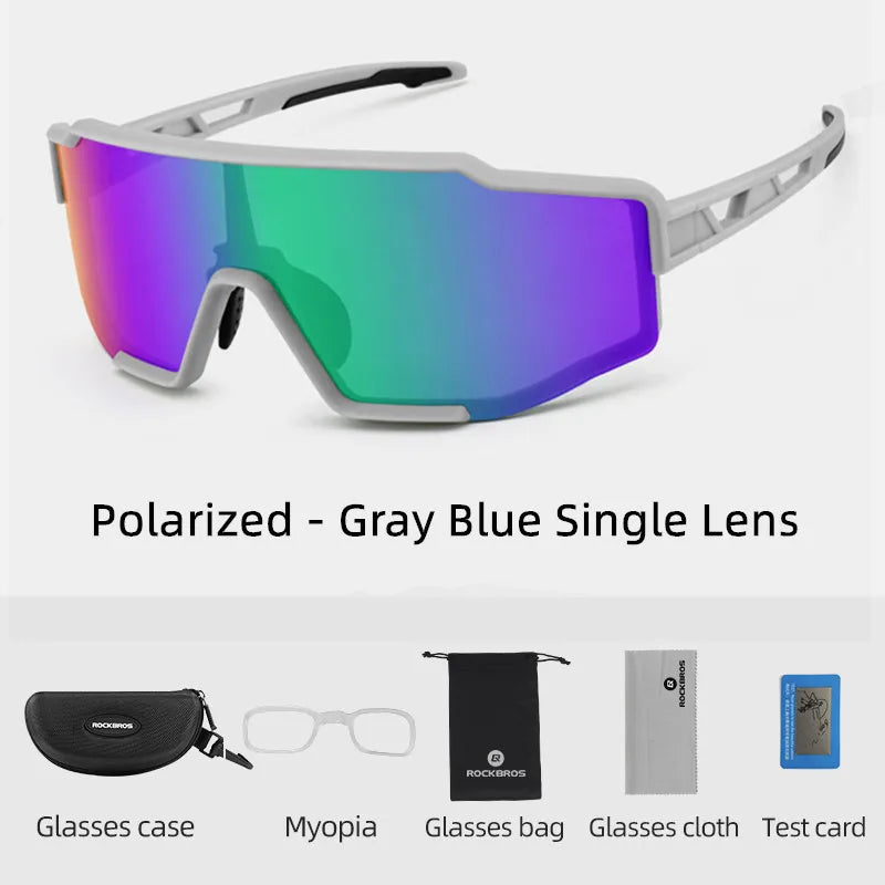 ROCKBROS Photochromic Cycling Glasses Bicycle Polarized Glasses Sports Unisex Sunglasses MTB Road Bike Eyewear Protection Goggle