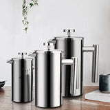 1.5L / 2L Coffee Maker French Press Stainless Steel Espresso Coffee Machine French Press Double-Wall Insulated Coffee Tea Maker