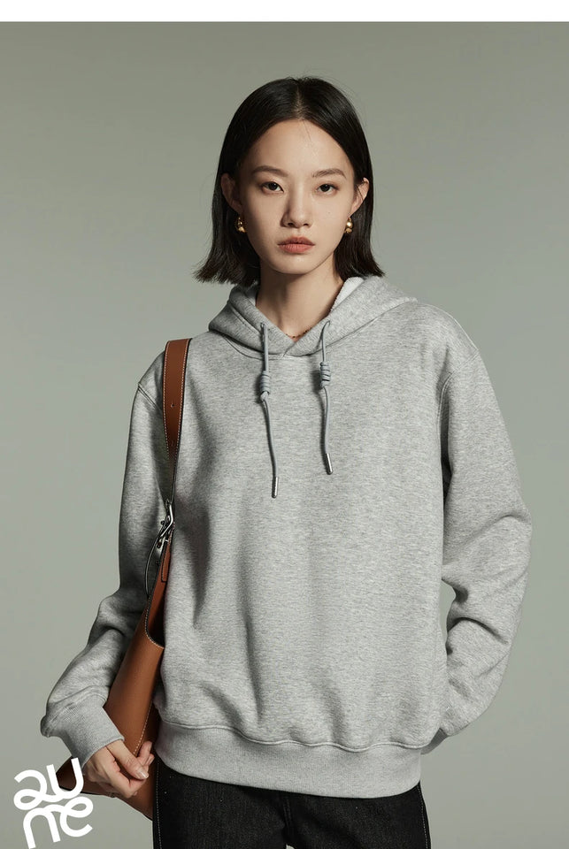 Women Plush Hoodies Sweatshirt 2024 Autumn Long Sleeve Loose Hooded Sweatshirt Versatile Leisure Multicolor Warm Pullover Tops