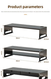 Carbon Steel Monitor Stand with Drawer Desktop Riser Shelf for Computer Office Desk Organizer Ergonomic Workspace Solution