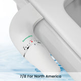 SAMODRA Ultra Slim Bidet Attachment for Toilet Seat - Dual Nozzle, Adjustable Water Pressure, Non-Electric Ass Sprayer