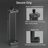 LEAPLIGHT Universal Aluminum Tablet Phone Stand Holder Clip Tripod Adjustable Bracket for Phones Ipro Tablets Tablet Holder