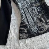 Retro Hip Hop Y2K T-Shirts Fashion Women Sexy Long Sleeve Gothic Vintage Punk Streetwear Tops Casual Slim Hot Girl Autumn Tees