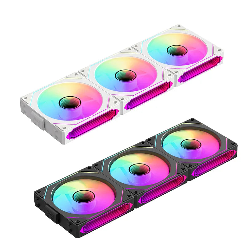 COOLCIRC PC Case Fan 120mm ARGB  Mirror Cycle Light Effect CPU Cooler Fan 4PIN PWM 58.36CFM Fan for Computer Water Cooler