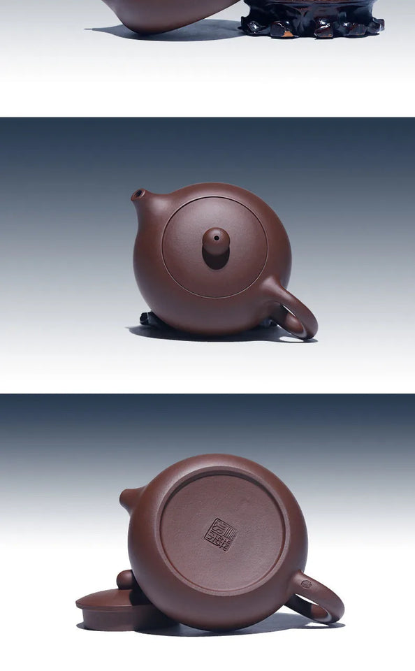 180ml Chinese Yixing Purple Clay Teapot Raw Ore Ball Hole Filter Teapot Custom Zisha Xishi Teaware Handmade Beauty Tea Infuser