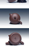 180ml Chinese Yixing Purple Clay Teapot Raw Ore Ball Hole Filter Teapot Custom Zisha Xishi Teaware Handmade Beauty Tea Infuser