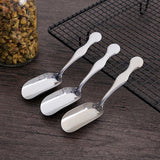 Stainless Steel Long Handle Teaspoon Measuring Shovel Spoon Vintage Loose Leaf Tea Scoop Coffee Bean Scooper Kitchen Sugar
