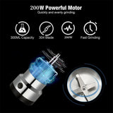 Multipurpose Electric Coffee Bean Grinder, Stainless Steel Milling Machine for Seeds, Spices, Nuts, Portable Ultrafine Grinder