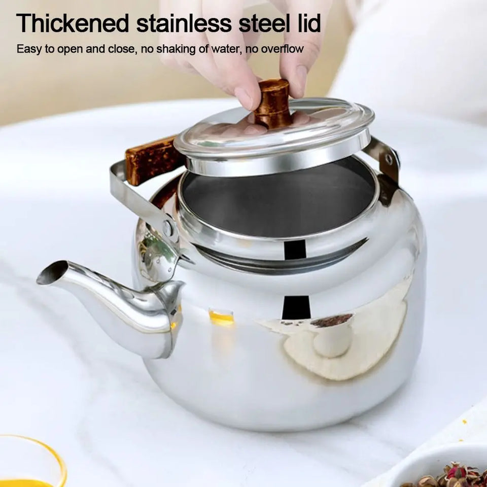 New 1L/1.5L/2L Tea Pot Large Capacity Fast Heating Teapot Stainless Steel Coffee Pot Home Camping
