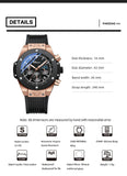 CHENXI Top Brand Luxury Watches for Mens Creative Fashion Luminous Dial with Chronograph Clock Male Casual Wristwatches