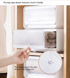 Organization Storage Clothing Closet Organizer System Containers Transparent Storage Box With Compartments