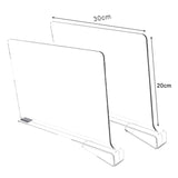 8/4/2pcs Transparent Closet Shelf Dividers – Clear Wardrobe Organizers for Clothing, Books & Storage
