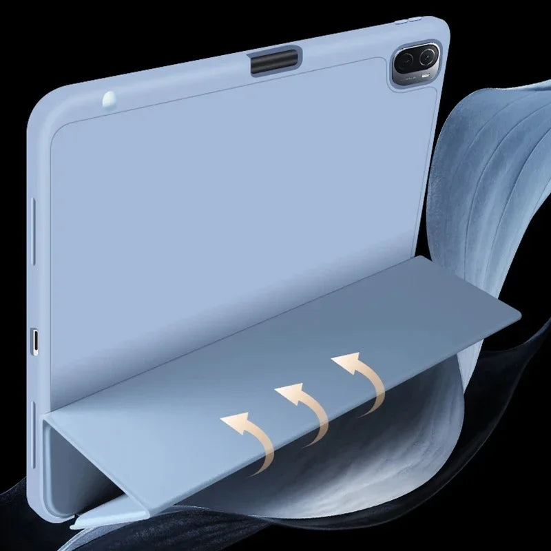 Coque For Xiaomi Pad 7 Case with Pen Holder PU Leather Soft Back Trifold Stand Cover For Xiaomi Pad 7 Pro Mi Pad 7 Case 11.2''