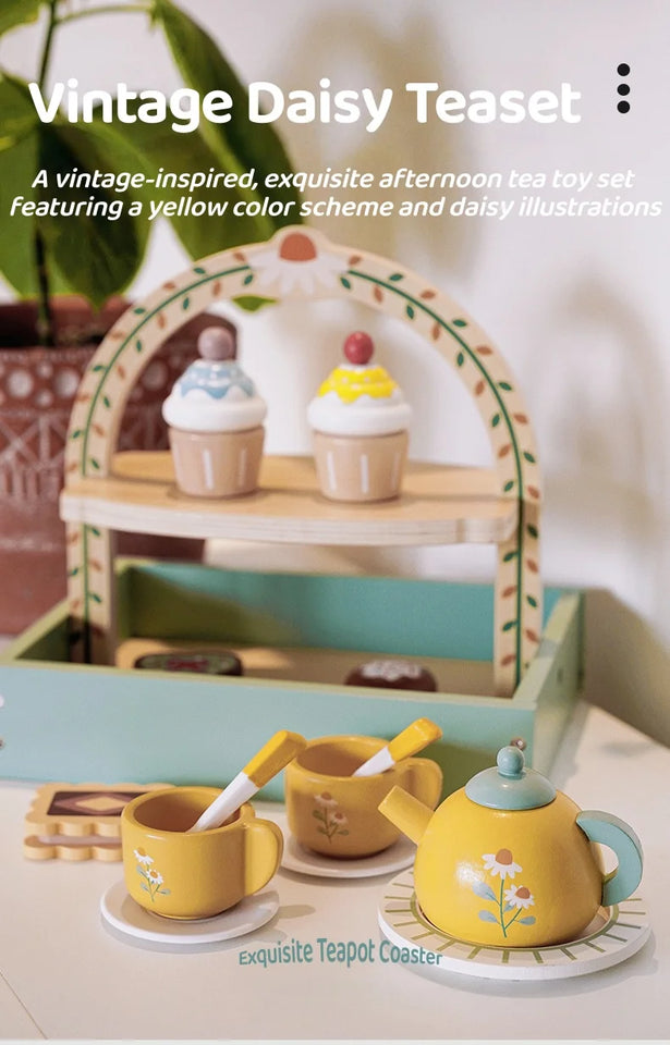 Tea Set Toy Set Play pretend with tea and sweets, Kids have a blast hosting playdate tea parties!
