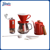 BINCOO Pour Over Coffee Dripper Set 400ml Glass Sharing Pot Funnel Drip Coffee Maker Hand Brew Cup Coffee With V01 Filter Paper