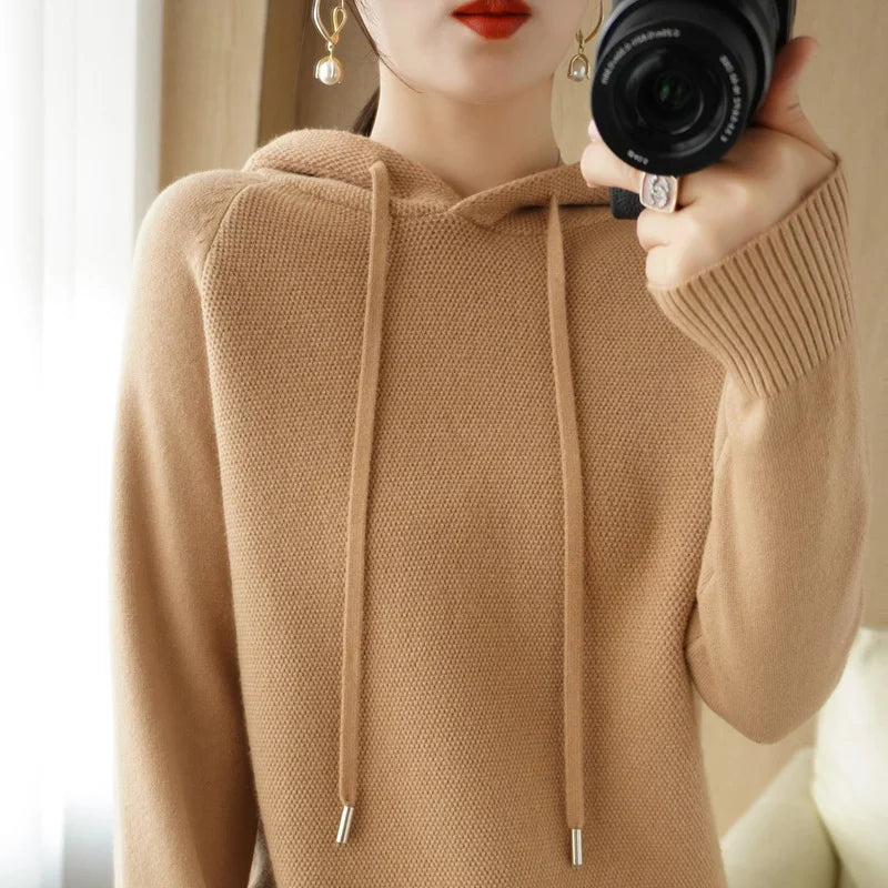 Hoodies And Sweatshirts Long Sleeve Sweaters For Women Wool Clothing New Arrivals Knitted Jumpers Female Outerwears Fashion Tops