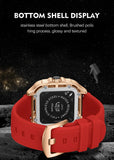 LIGE New Fashion Men Watches Luxury Large Dial Square Design Quartz Watch Casual Silicone Band Men's Sports Watches Reloj Hombre