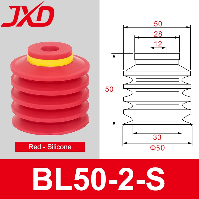 10PCS JXD PIAB Type BL20/30/40/50mm Vacuum Sucker 5-Layer Silicone Suction Cup for Irregular Soft Bag Packaging Robot Component