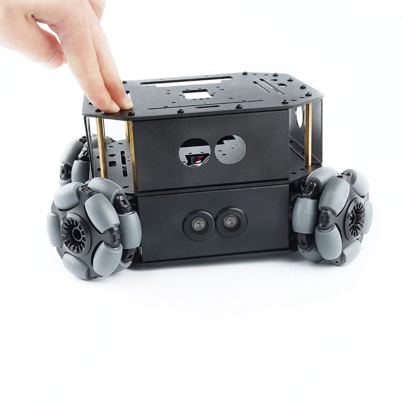 4 Dof Robotic Arm with 4WD Car Omni Wheel Obstacle Avoidance Motor Servo RC Car for Arduino Robot DIY Kit Ps2 Programmable Robot
