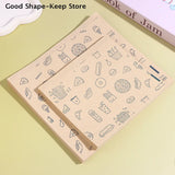 50Pcs Kraft Paper Bags Greaseproof Food Wrapping Disposable Baking Paper Plate Mat - Kitchen Packaging Accessories