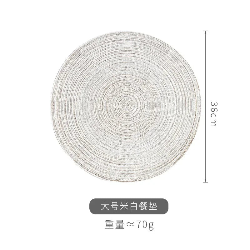 Anti Slip Heat Resistant Coasters for Coffee Tea Mug, Round Table Mat Linen Drink Coaster, Kitchen Accessories Decor Placemats