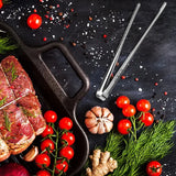 Grill Tongs Stainless Steel Food Tongs Metal Kitchen Tweezers Cooking Utensils for Salad Fish Steak Barbecue Buffet