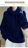 100% Australia Wool Women's Hooded Sweater Long Sleeve Pullovers New Arrivals Knitted Jumper Cashmere New In Sweatshirts Fashion