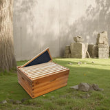 10 Frame Deep Brood Bee Hive Box Dipped in 100% Beeswax Wooden Frames Beehive Box for Beginner Beekeeper Beekeeping Supplies