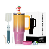 WATERSY 30oz/40oz Stainless Steel Thermal Cup Large Capacity Tumbler with Handle & Straw Insulated Mug Travel for Coffee