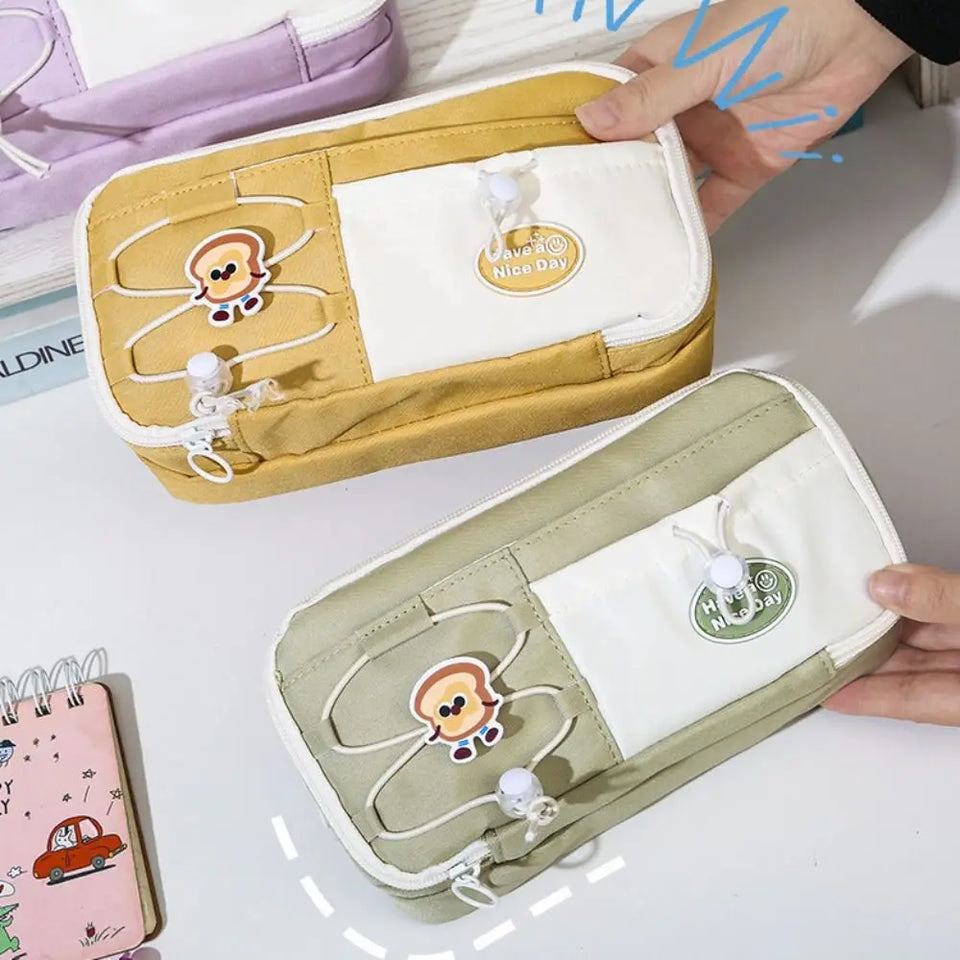 High Quality Nine Layer Pen Bag Large Capacity Multifunctional Pencil Case Dirt-proof Stationery Organizer Students