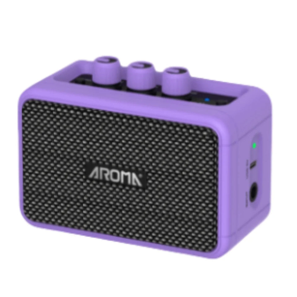 Aroma AG-04 Guitar Amp, Rechargeable Wireless Mini Electric Guitar Amplifier,Portable Amp with Clean and Overdrive Effects