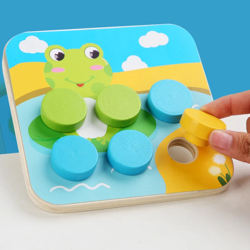 Children's Early Learning Puzzle Interactive Toys, Mushroom Nail Game, Intelligence Puzzle, Color Recognition