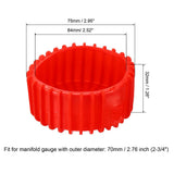 2pcs 70mm Manifold Gauge Protective Boot Covers For Gauges Red Blue Electrical Appliances And Testing Equipment Accessories
