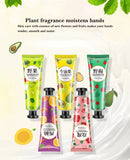 5pcs Plant Fruit Fragrance Hand Cream Sets Moisturizing Handcream Set Hand Care Nourishing Anti Chap Skin Care for Foot