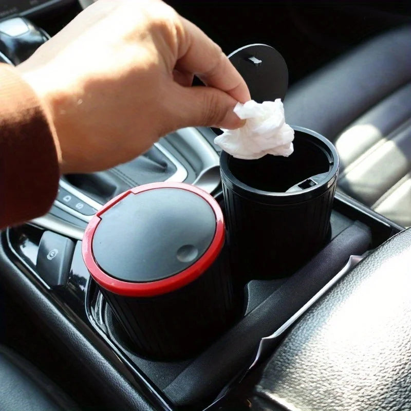 Universal Car Trash Bin Can Mini Auto Dust Organizer Car Interior Rubbish Bag Garbage Container Storage Box Bucket Auto Accessor