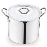 12 Quart Stainless Steel Stock Pot with Metal Lid Stay Cool Handles Heavy Duty Cookware Soup Stew Boiling Ideal Kitchens