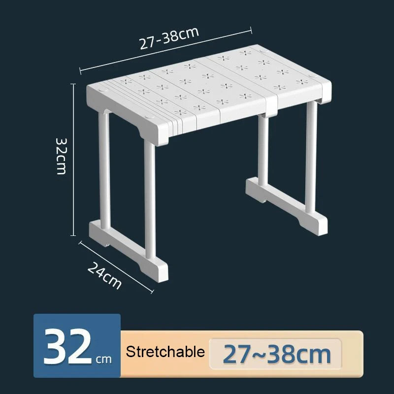 Closet Shelf Wardrobe Organizer Stackable Shelves Clother Storage Rack Telescopic Punch-Free Adjustable Wardrobe Divider Board