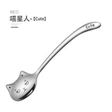 Funny Cat Spoons Cute Cartoon Meow Teaspoons for Coffee Dessert Cake Long Tail Spoon Birthday Gift Kitchen Tableware Accessories
