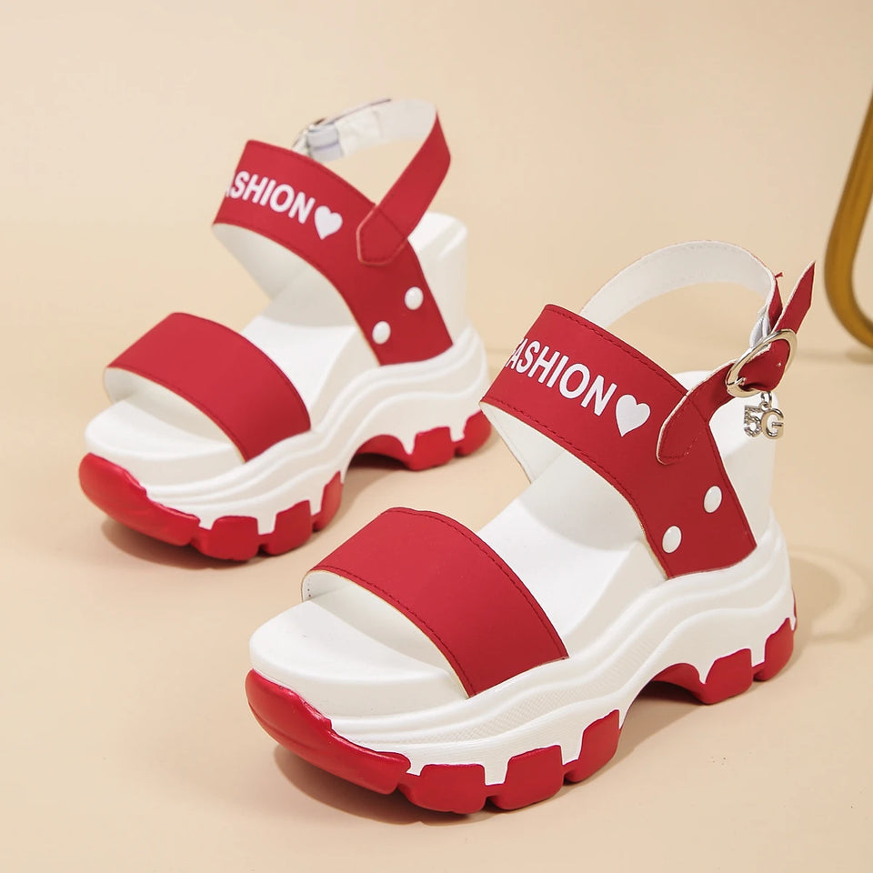 Summer Thick-soled Sandals for Women 2026 New Fashion Non Slip Beach Shoes Woman Lightweight Casual Platform Plus Size Sandals