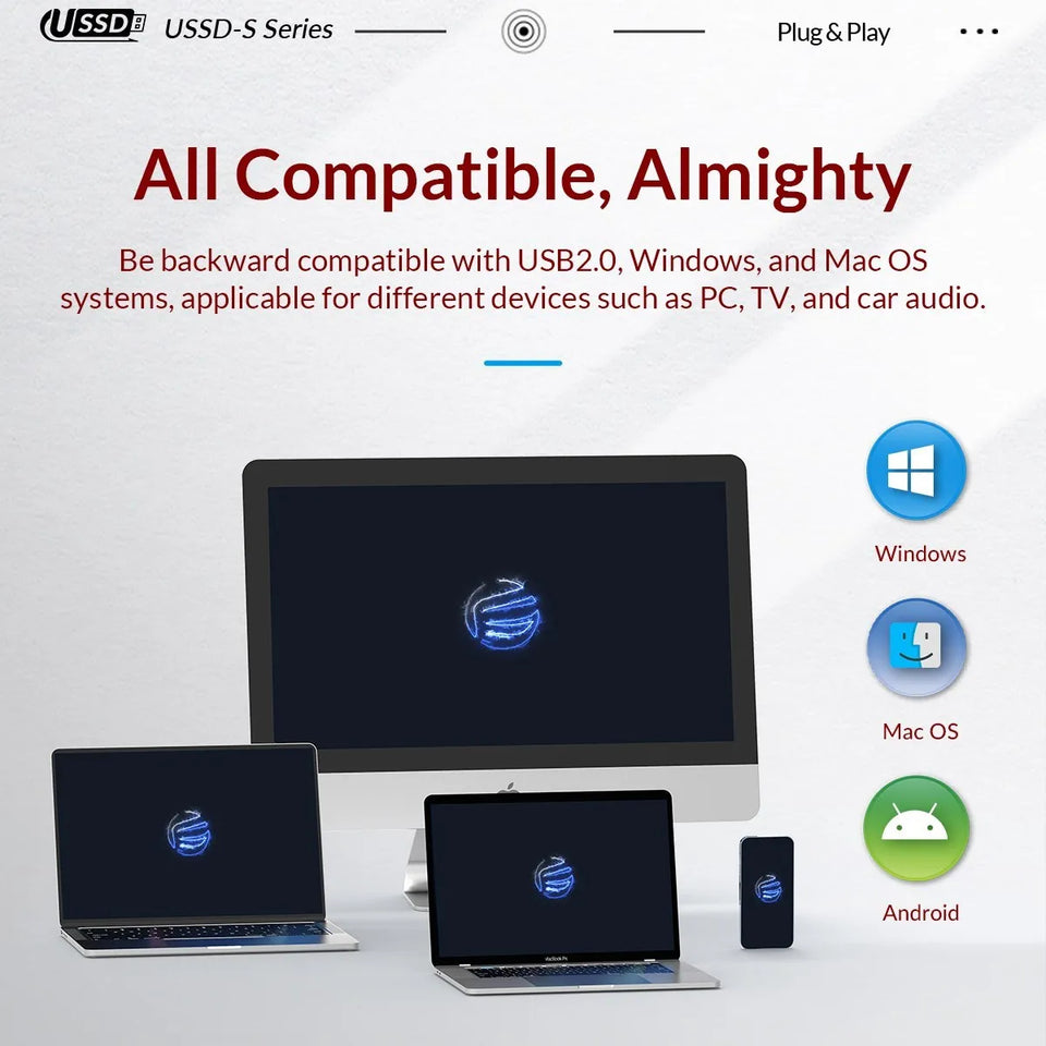 ORICO New Trend USSD Solid State U Disk 520MB/S High Speed Mobile SSD Pen Drive Type C 1TB 512GB 256GB 128GB USB Flash Drives
